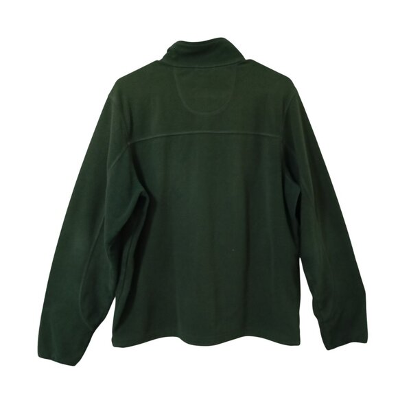 L.L.Bean Polartec Full-Zip Fleece Jacket Sz M Durable Warm Outerwear Mens Green - Picture 8 of 11